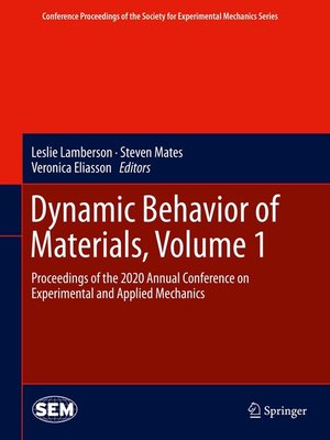 cover image of Dynamic Behavior of Materials, Volume 1
